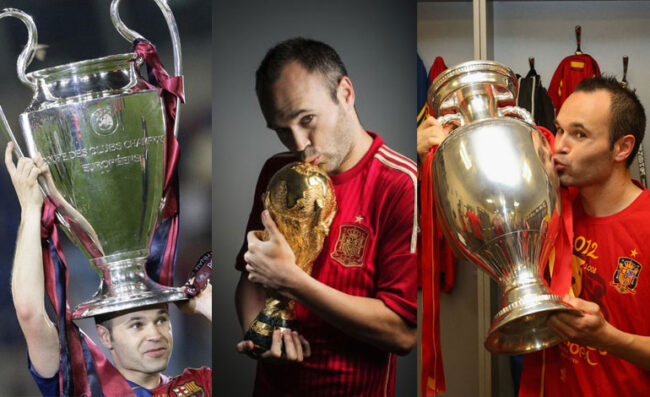 Jugadores de fútbol con más trofeos ganado - Andres Iniesta